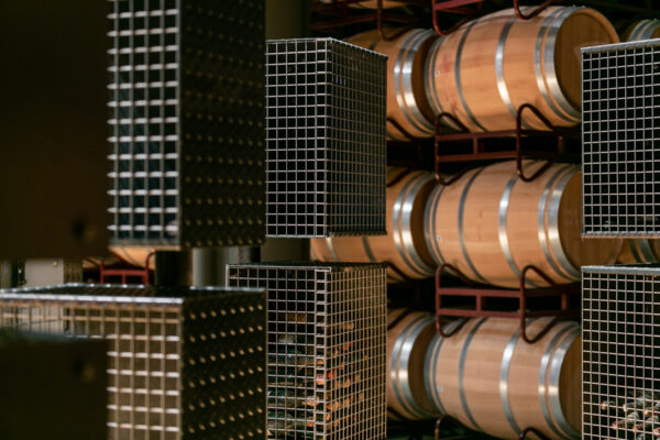 Fotografía arquitectónica sala de crianza en bodega